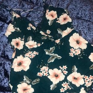 Floral Backless Romper